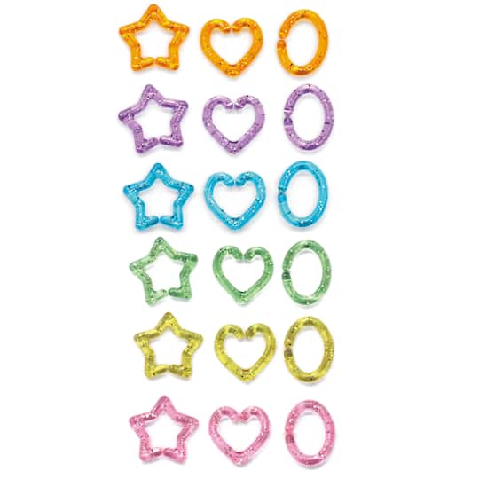 Glitter Pastel Mixed Shape Chain Links by Creatology™